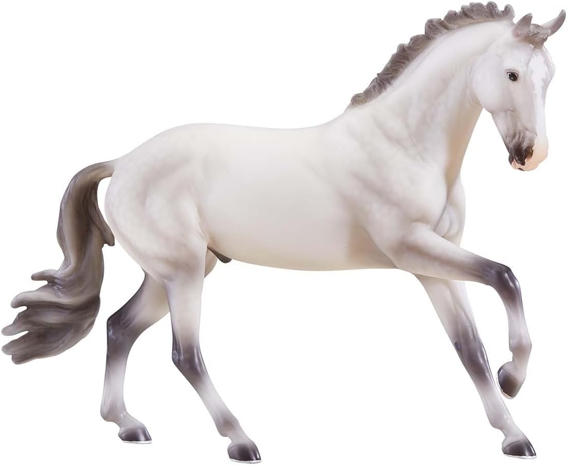 Breyer Traditional Series Catch Me Model Horse | 13" x 11.25" | Horse Toy | 1:9 Scale | Model #1806,White, Grey