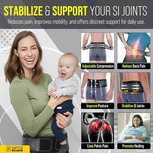 Faja ortopédica lumbar ajustable para dolor ciático miniatura 3