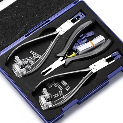 Professional Eye Glass Repairing Tools Kit for Rimless Glasses Frame Repair Tools to Adjust Glasses Arms Frame Eyeglasses Assemble & Disassemble & Adjusting Pliers Set Cover