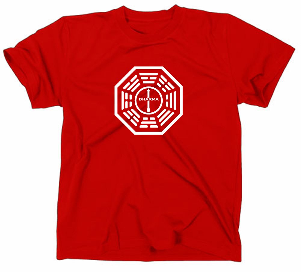 STYLETEX23 Lost The Arrow T-Shirt Logo Dharma Initiative, red, L