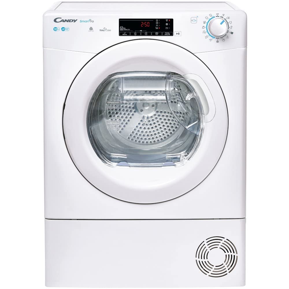 MyChoiceCandy CSOEC10TE 10kg Condenser Tumble Dryer, Sensor Dry, EasyCase, WiFi, White/White Door