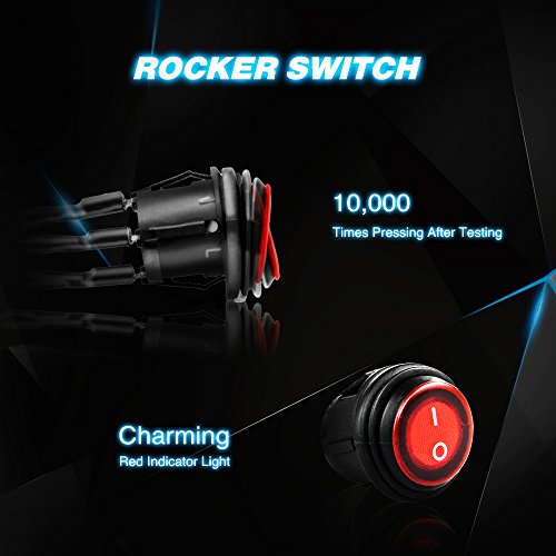 Nilight - 10009W - Ni-Wa05 Led Light Bar Wiring Harness Kit 12V On Off Switch Power Relay Blade Fuse For Off Road Led Work Light Bar,2 Years Warranty #TOP4