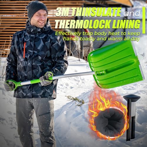 Image of HANDLANDY Winter Work Gloves, 3M Thinsulate Waterproof Insulated Gloves, Warm Ski Glove for Shoveling Snow Outdoor, Gifts for Men Women