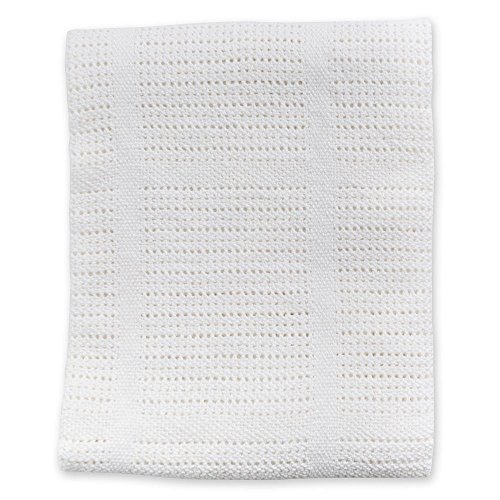 Lulujo 121-010-001u00a0u0096u00a0Manta de punto de algodón, 100u00a0x 80u00a0cm