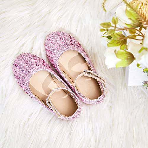 Image of GINFIVE Toddler Girls Dress Shoes Little Girls Mary Janes Ballerina Flats Shoes Toddler