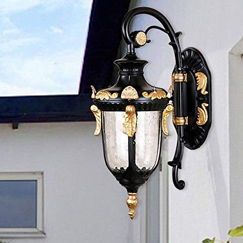 Applique murale extérieure rustique E27 en verre pour éclairage de balcon et porche - 7