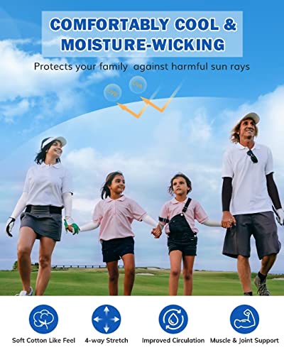 Jay Sarees Arm Sleeves For Men Women Kids 3 Pairs, Compression Sleeve Cover Arms, Tattoo Cover-Up Sun Sleeves Uv Protection Cooling For Sports Football Baseball Volleyball Boys Girls-1 #TOP4