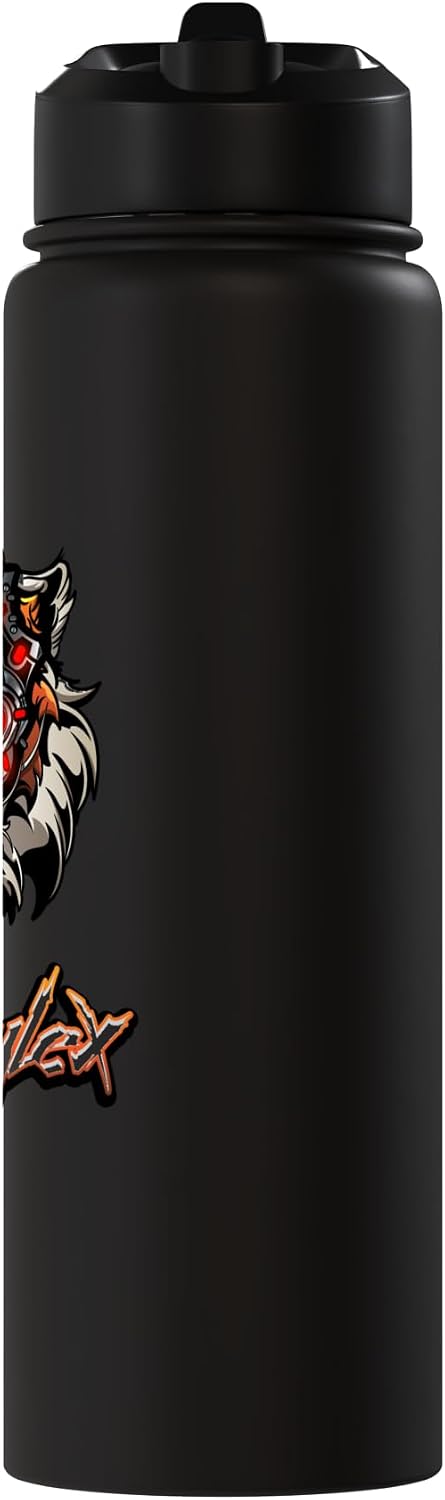 Spunkylex Cyber Tiger Gaming Design Stainless Steel Insulated Water Bottle