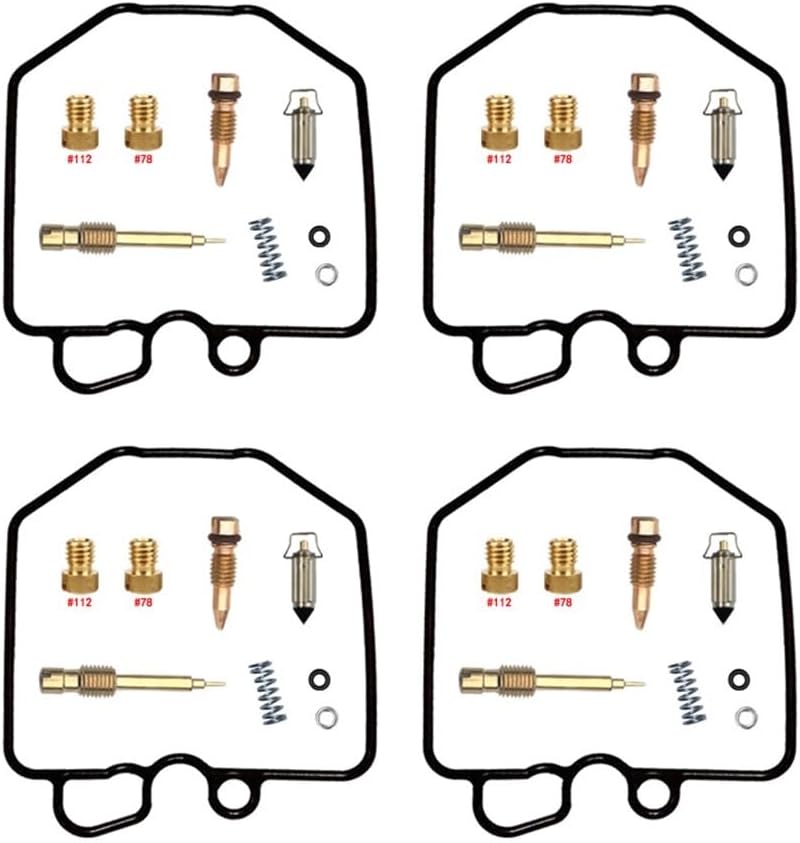Carburetor Repair Kit 2 Sets 1979-1985 Compatible With GL400 GL500 CX400 CX500(4 Sets)