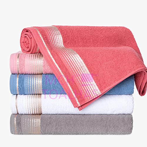 Kit 5 Toalhas de Banho Banhão Gigante Luxo Berlim Atacado de Fábrica - Mch Toalhas (BRANCO)