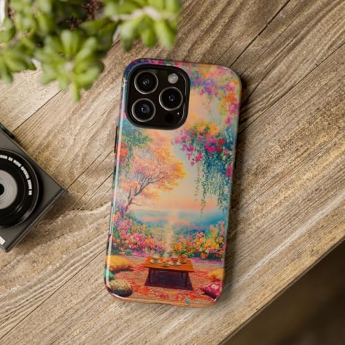 Coque iPhone 16 Pro Max fleurie et antichoc - Protection brillante multicolore - 4