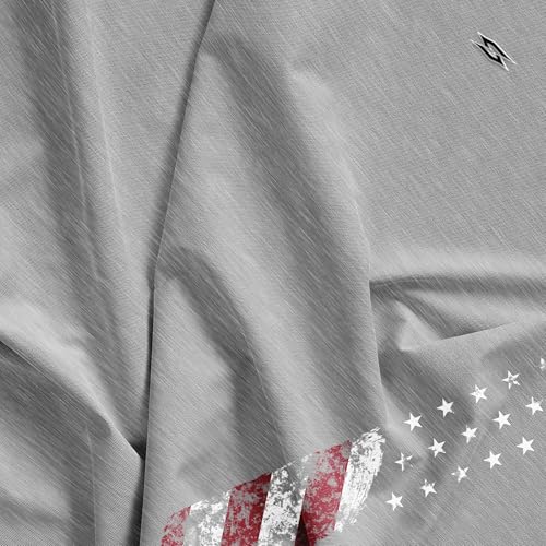 Image of Patriotic USA Golf Polo Shirt - Men's Performance Short Sleeve Moisture Quick Dry Fit Athletic Veteran UPF Stretch Casual Fun