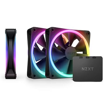 NZXT F120 RGB Duo Triple Pack - 3X 120mm RGB Fans + Hub - Black