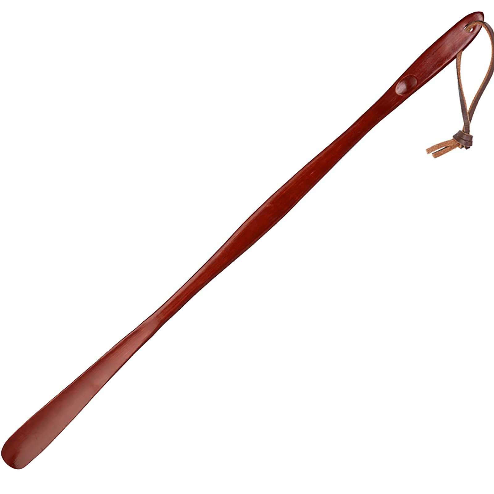 Calzador de mango largo, Calzador de madera, Calzador de madera con mango extralargo for botas y todos los zapatos(Brown)