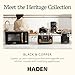 HADEN Heritage 4-Slice Toaster with Extra Wide Slots, 1500-Watt, Black & Copper - Retro Stainless Steel Design with Self-Centering Function, Adjustable Browning Control & Removable Crumb Tray