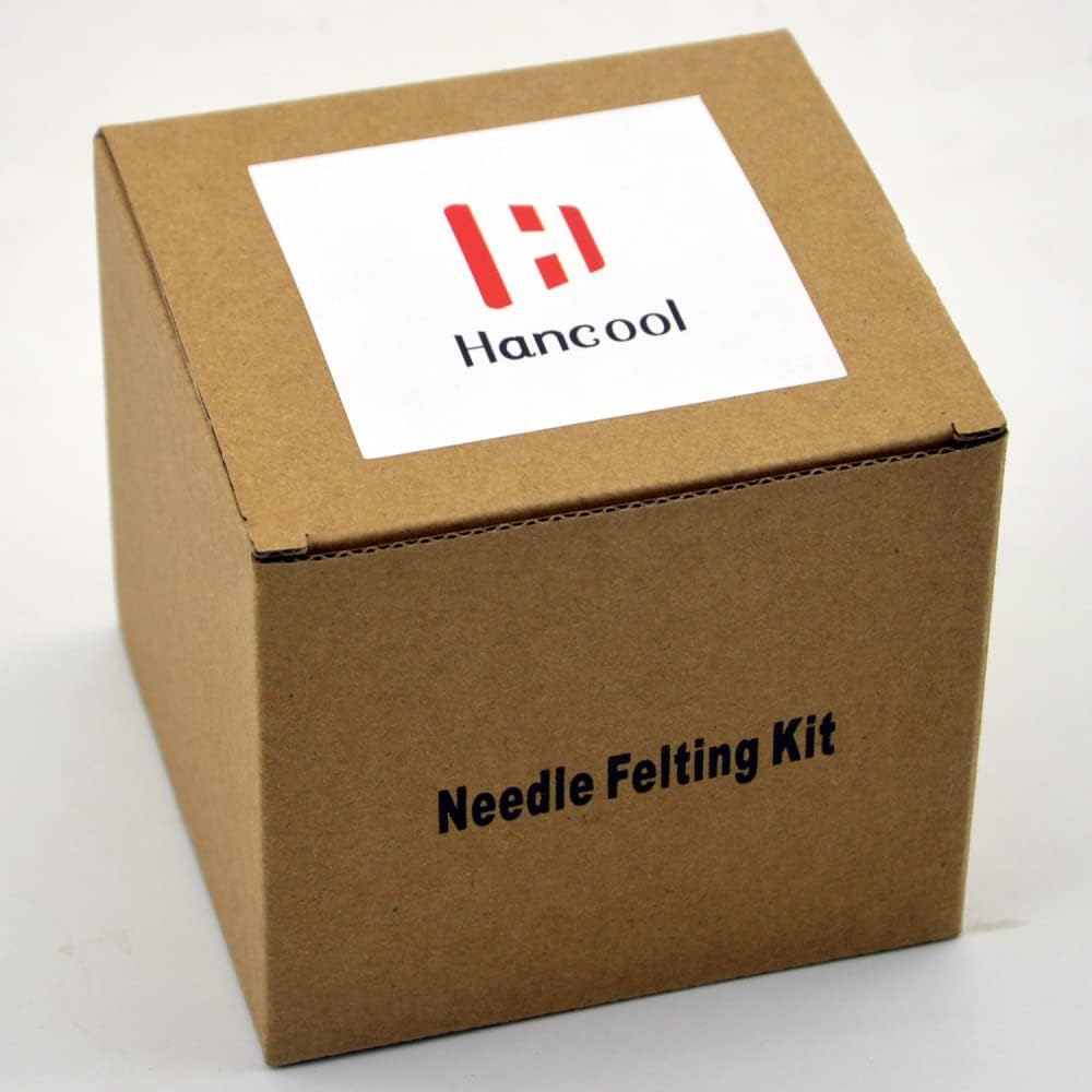 Hancool Needle Felting Starter Kit Wool Felt Craft DIY Supplies 3D Animal 5 Pack Cute Shiba Inu Dogs Set Easy for Beginners