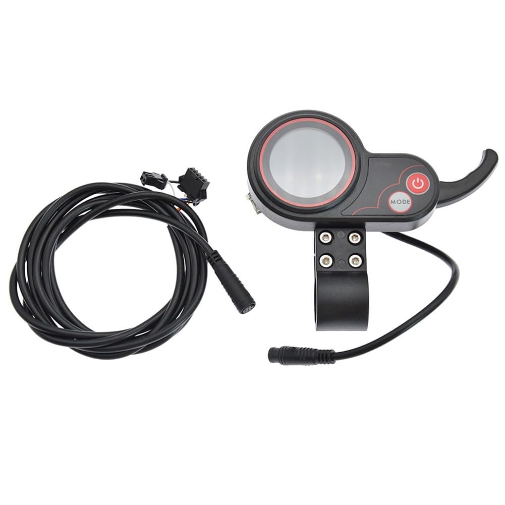 Acceleratore a pollice per scooter elettrico, 24 V/36 V/48 V, display tachimetro 2 in 1, ricambio a 6 pin per scooter elettrici