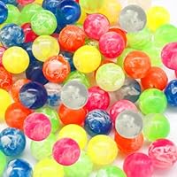 BLMHTWO 100 Stück Flummi, Flummies für Kinder Gemischte Farben 22mm Kleine Bälle für Geburtstag, Belohnung, DIY-Dekoration