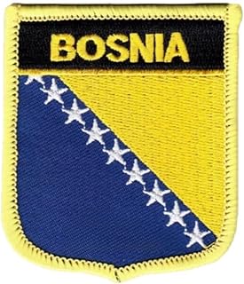 1 PCS Bosnia and Herzegovina Flag Patches Iron On or Sew On Embroidered Tactical Military National Bosnia and Herzegovina Patch