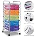 Giantex 10 Drawer Rolling Storage Cart Scrapbook Paper Office School Organizer (Multicolor)