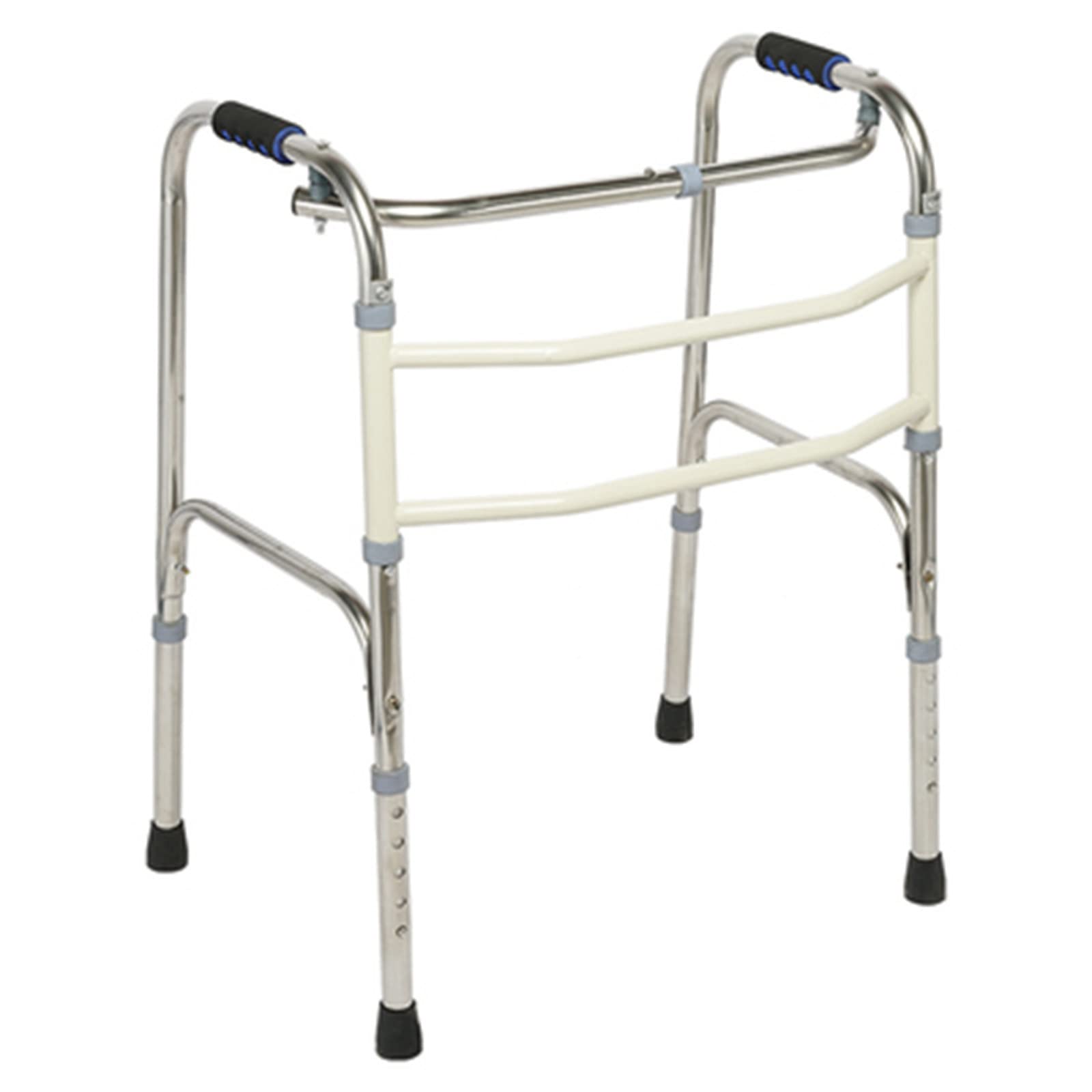 LHX Handrail Frame Auxiliary Walker Stainless Steel Elderly Walker (Size : Semi -Stainless Steel)