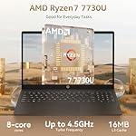 HP Flagship Business Laptop, 15.6" FHD IPS Display, AMD Ryzen 7 7730U, 16GB RAM & 512GB PCle SSD, Windows 11 Pro, Copilot AI, WiFi 6, Bluetooth, Numeric Keyboard, with Patented Accessory - Image 3