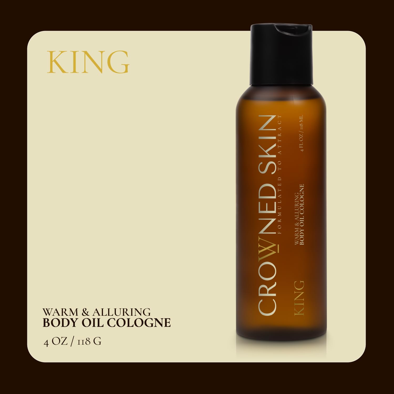 Crowned Skin King Body Butter Cologne and Body Oil Cologne Bundle | As Seen On Shark Tank | Skin Care Set with Warm Sandalwood & Leather Scent | Natural Shea & Mango Butter | All-Day Fragrance