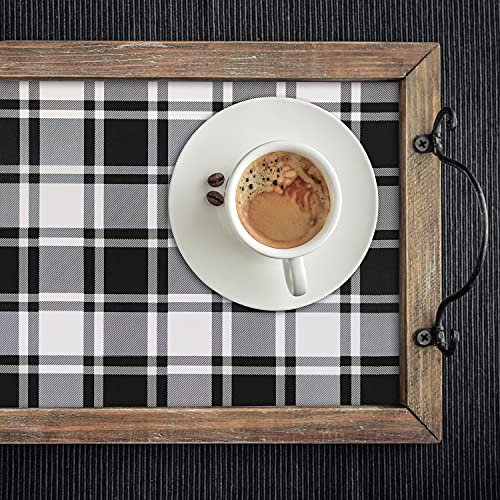 Guvana 17.7 x118 Black and White Trellis Contact Paper Peel and Stick Wallpaper Removable Contact Paper Self-Adhesive Wallpaper Waterproof Wallpaper for Wall Cabinets Shelves Drawer Liner Decorative