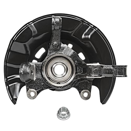 Image of Detroit Axle - 2pc Front Steering Knuckles for 09-13 Toyota Corolla Matrix, 2 Steering Knuckles & Wheel Bearing Hubs Assembly 2009 2010 2011 2012 2013 Replacement
