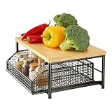 Estante para verduras de cocina - Organizador de almacenamiento para encimera, apartame