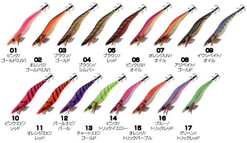 Owner No.31881 Egi ED Draw4 No. 3.0, 0.5 oz (15 g), Blue/Trick Red #16