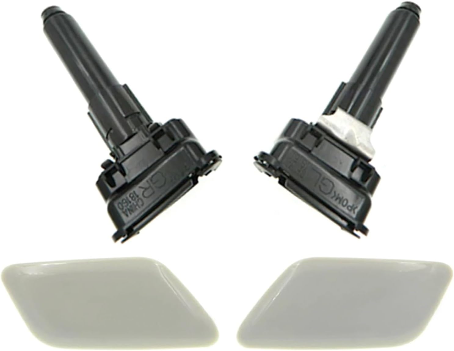 Car Headlight Head Light Lamp Washer Nozzle Cover Cleaning Cap Compatible with Nissan Patrol 2013+ 28641-3ZD0A/28642-3ZD0A