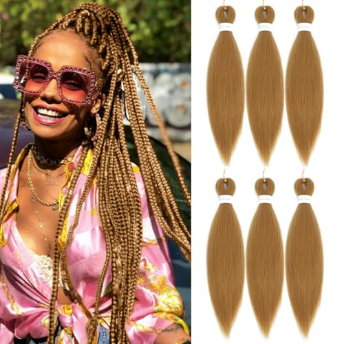 Honey Blonde Prestretched Braiding Hair 16inch Synthetic Hair for Braiding