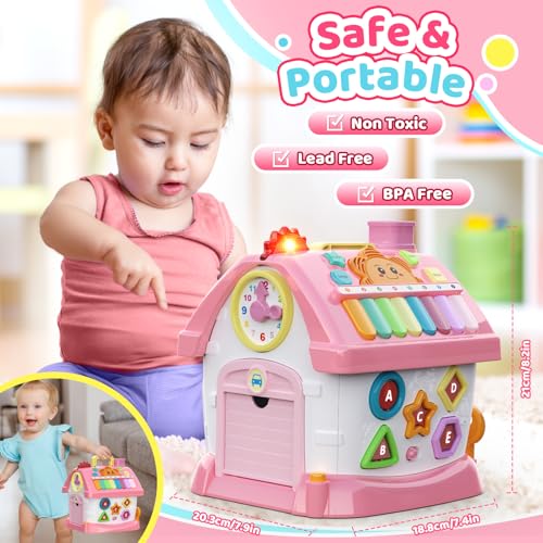 Jouets pour filles 1 2 ans : cube d'activités musical et interactif