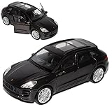  Welly Porsche Macan Turbo Schwarz Grau Ab 2014 ca 1/43 1/36-1/46 Modell Auto