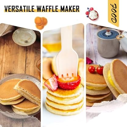 850 W Mini-Pfannkuchenbäcker, 25-Loch-elektrische Kommerzielle Pfannkuchenmaschine, Antihaftbeschichtetes Waffeleisen mit Einer Temperatur von 50 Bis 300 °C für (EU-Stecker 220 V) – Bild 8