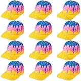 Mepase 12 Pcs Ice Cream Drip Hats Bulk Adjustable...