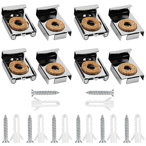 8 Piezas Soporte Espejo Pared,Clips de Espejo sin Marco,Soporte para Espejo Sin Marco,Clips de...