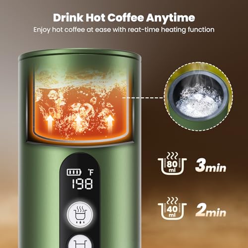 Maestri House Máquina de café expresso elétrica portátil com autoaquecimento de 2 a 3 minutos, cafet