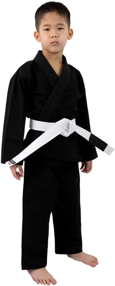 Combat Corner Youth Black Recruit Youth BJJ GI Brazilian Jiu Jitsu for Boys and Girls