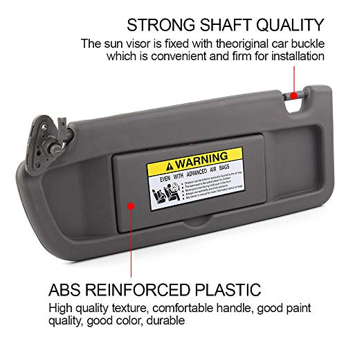 image for Dasbecan Atlas Gray Left Driver Side Sun Visor Compatible with Honda C