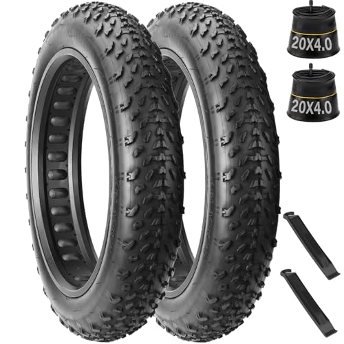 20x4.0 Fat Tire for Electric Bike, 20 Inch All Terrain E-Bike Tires, Puncture Resistant, High Grip Tread for Mountain Bike, Street & Off-Road Use