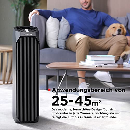 Toshiba CAF-Z45FR 3-in-1 luchtreiniger met H13 HEPA-filter, CADR 228 m³/h, actieve koolfilter, UV-licht, 99,7% filterwerking van dierenharen, pollen, stof - Afbeelding 6