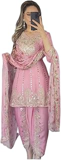 VIKKUTEX Women's Georgette Stitched Dhoti Suit In Multicolor1 Colour SF251-ver8