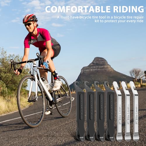 Premium Bicycle Tire Lever Tyre Spoon Iron Changing Tool, Black*4 and Silver*3 - Bild 2 von 34