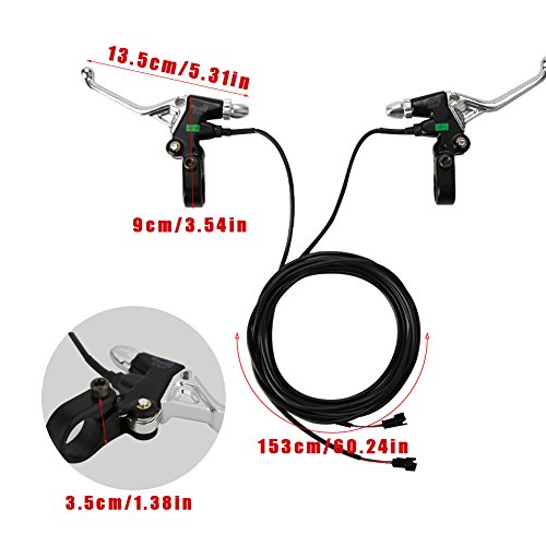1Pair Bike Brake Handle, Aluminium Alloy Bicycle Cycling Handbrake Lever Grips For Electric Bike Scooter Product Name #TOP3