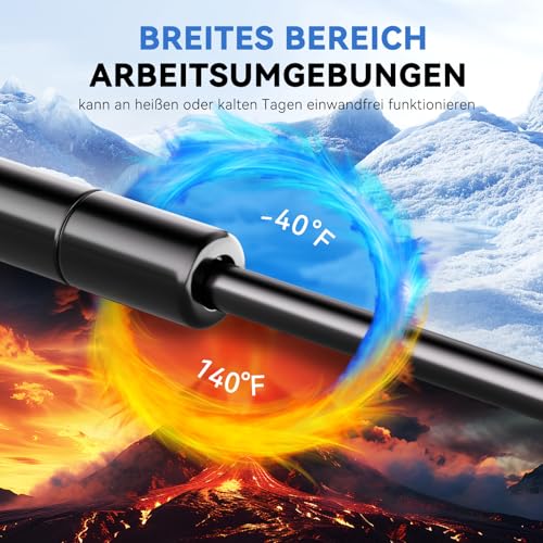 ARANA Gasdruckfeder 550MM 600N 61KG 2 Stück - Gasdruckdämpfer Gasfeder mit Hydraulischer Halterung für Mülltonne, Boden luke, Deckel, Dachluke & DIY-Anwendungen