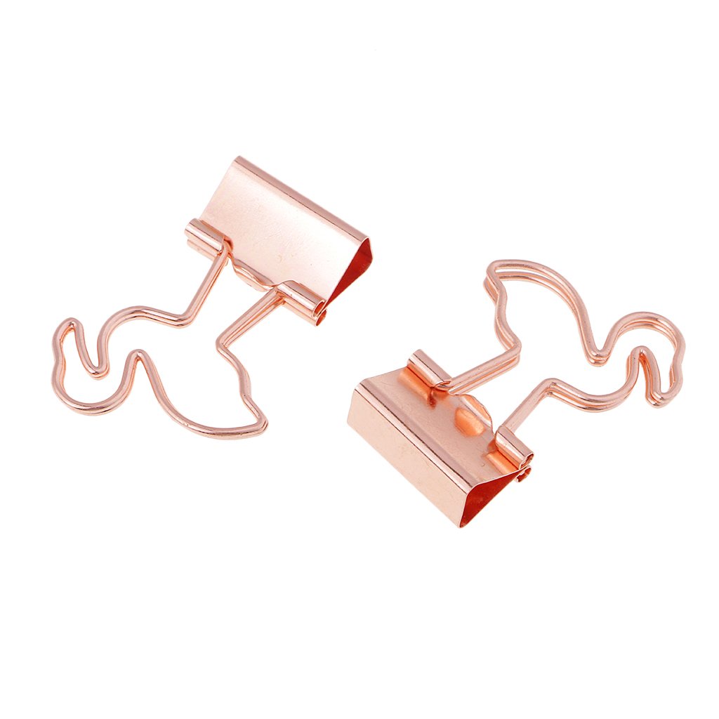 10 Set 10 Stück süße Flamingo-Metall-Klammern, Büroklammern