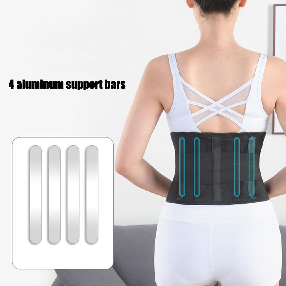 cintura di sostegno per la schiena, Cinghie elastiche a doppia regolazione for alleviare il dolore for uomo donna ernia del disco sciatica scoliosi lavoro sport(S/Small)