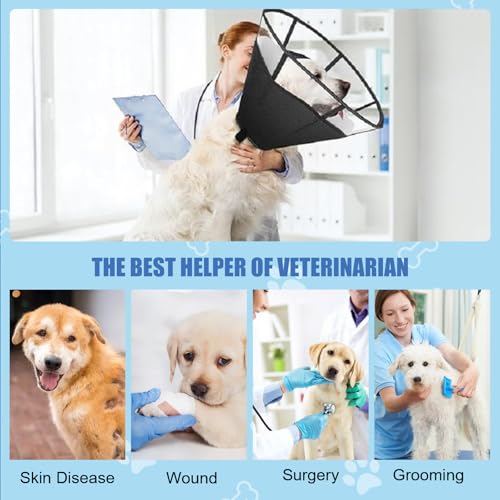 Dog-Cone-Collar-for-Dogs-After-SurgerySoft-Dog-Recovery-Collar-Anti-Lick-Protective-Wound-Safety-ConeDepth-Adjustable-Dog-Elizabethan-Pet-Neck-Collar-Cone-for-Large-Medium-Small-Dogs-and-Cats-L Dog Cone Collar for Dogs After SurgerySoft Dog Recovery Collar Anti Lick Protective Wound Safety ConeDepth Adjustable Dog Elizabethan Pet Neck Collar Cone for Large Medium Small Dogs and Cats L